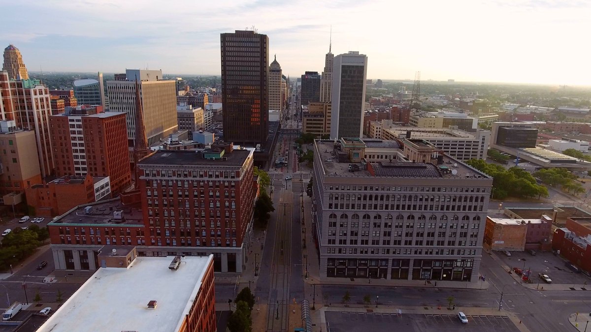 Buffalo skyline and downtown buildings