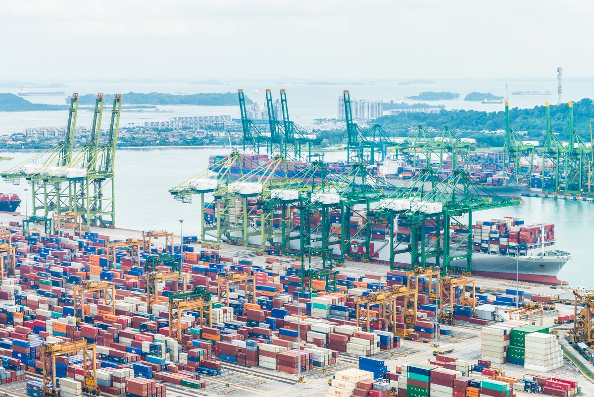 Export ship logistics industrial trade
